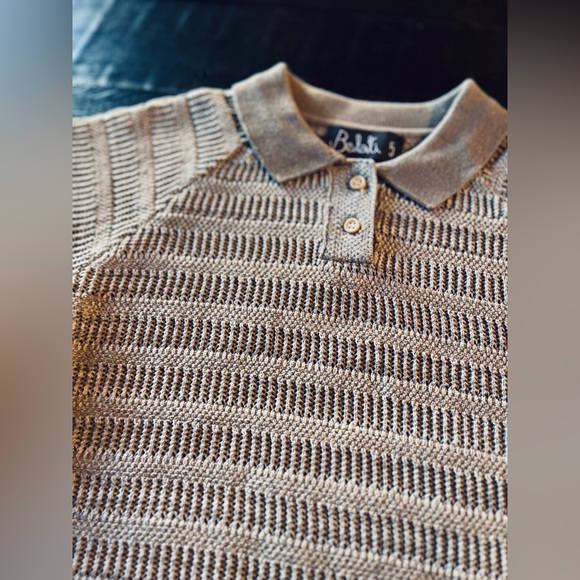 BELATI POINTELLE KNIT BEIGE SHIRT SIZE 5 - Picture 5 of 12